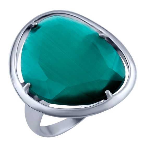 Серебряное кольцо с гідротермальним кварцем