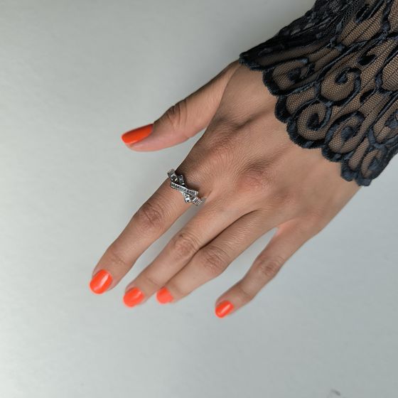 Серебряное кольцо с фианитами