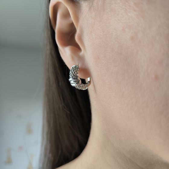 Серебряные серьги без камней