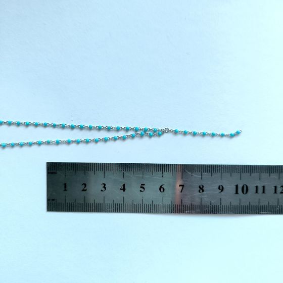 Серебряное колье с бирюзой
