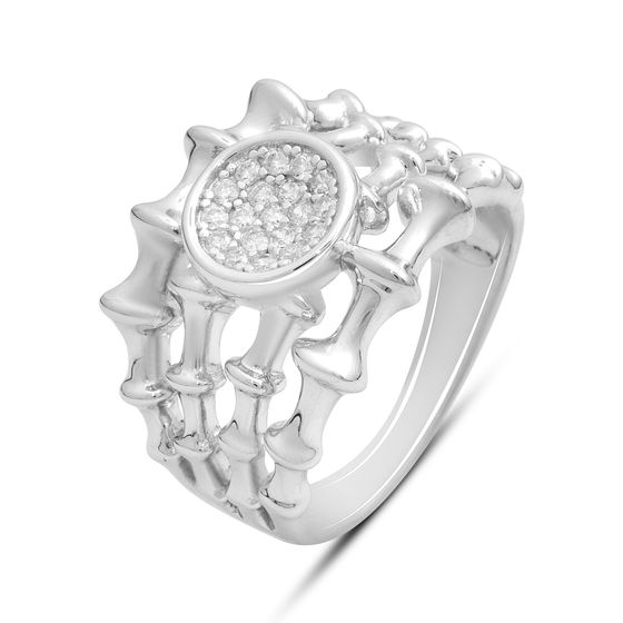 Серебряное кольцо с фианитами