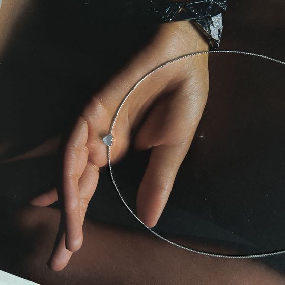 Серебряное колье с перламутром