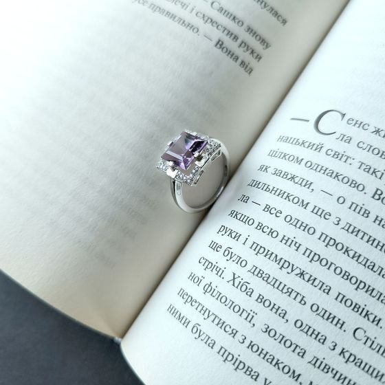 Серебряное кольцо с аметистом 4.838ct