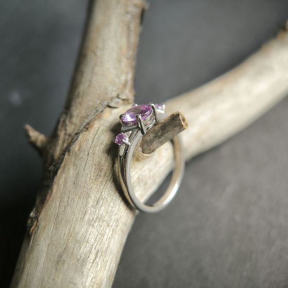 Серебряное кольцо с александритом 1.25ct