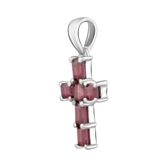 Серебряный крестик с рубином 1.855ct