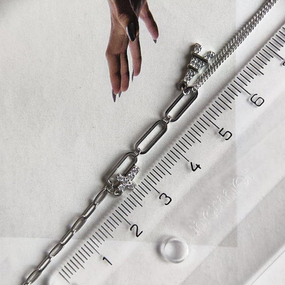 Серебряный браслет с фианитами