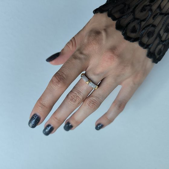 Серебряное кольцо с фианитами