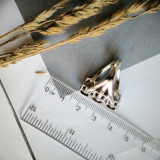 Серебряное кольцо с раухтопазом (дымчатым кварцем) 5.433ct