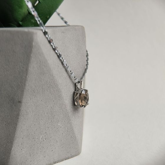 Серебряная подвеска с раухтопазом (дымчатым кварцем) 2.458ct