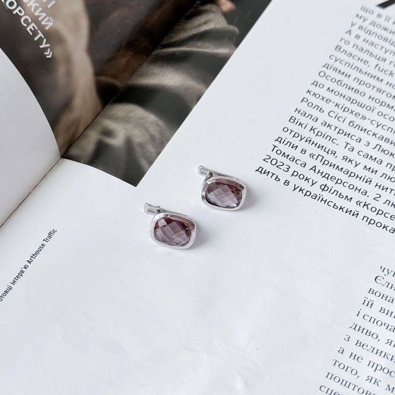 Серебряные серьги с султанитом