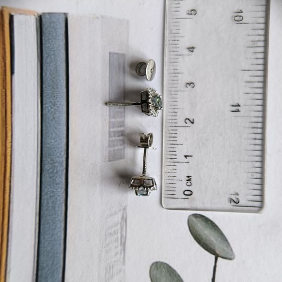 Серебряные серьги с мистик топазом 0.732ct