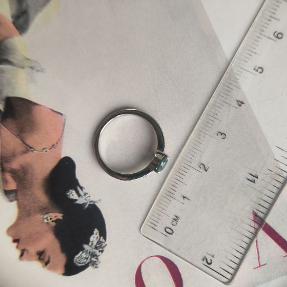 Серебряное кольцо с топазом Лондон Блю 0.536ct
