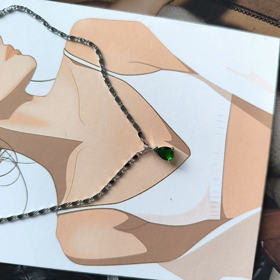 Серебряная подвеска с изумрудом nano 0.605ct