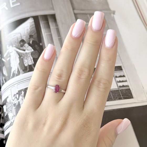 Серебряное кольцо с рубином 1.01ct