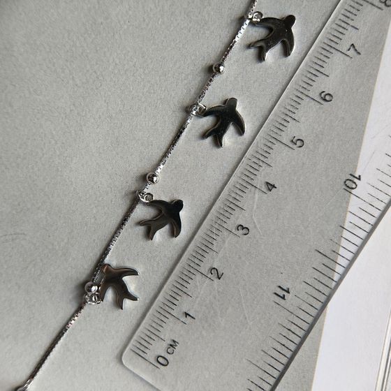 Серебряное колье без камней