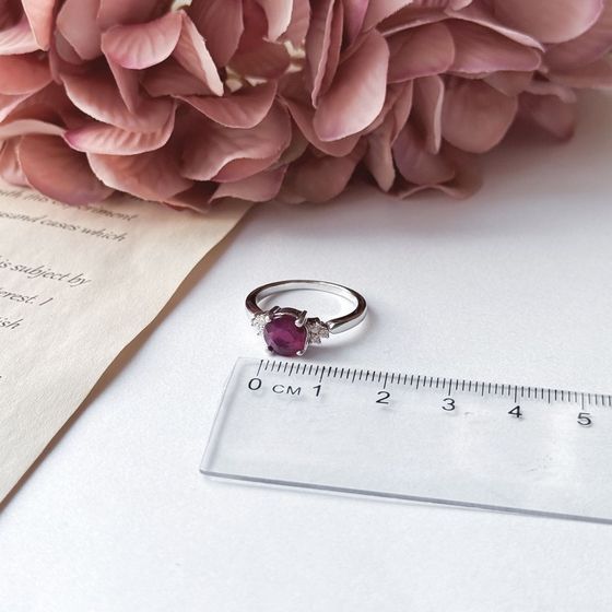 Серебряное кольцо с рубином 2.207ct