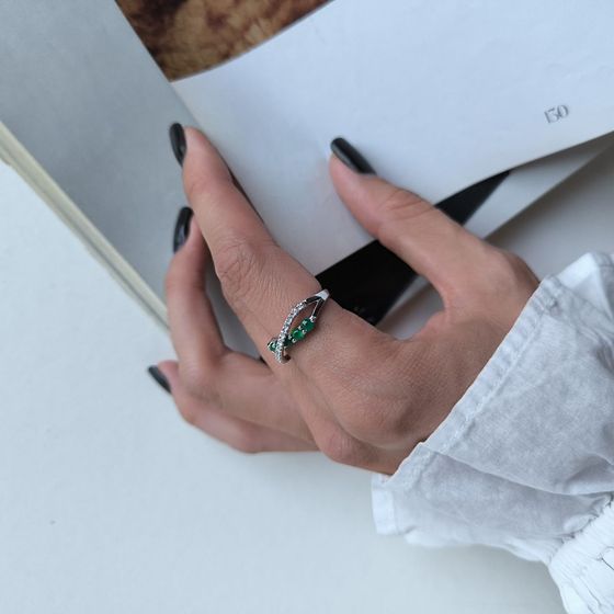 Серебряное кольцо с агатом 0.983ct