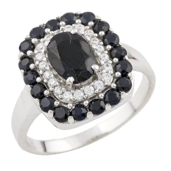 Серебряное кольцо с сапфиром 1.1ct