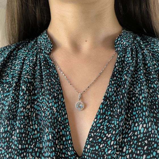 Серебряная подвеска с топазом 2.704ct