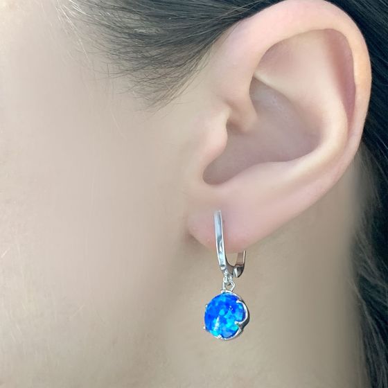 Серебряные серьги с опалом 2.412ct