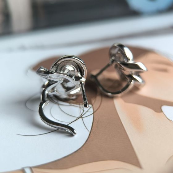 Серебряные серьги без камней