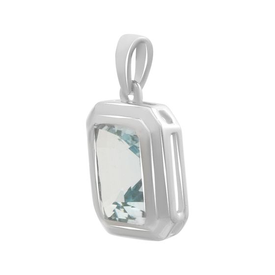 Серебряная подвеска с топазом 3.86ct
