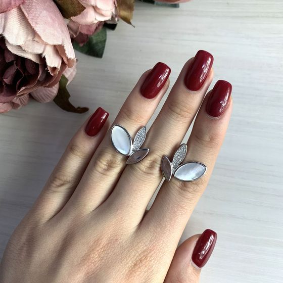 Серебряные серьги с перламутром