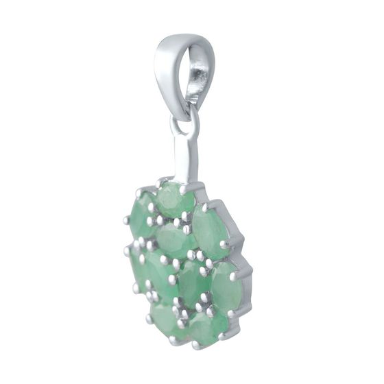 Серебряная подвеска с изумрудом 2.192ct