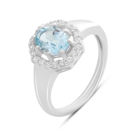 Серебряное кольцо с топазом 1.888ct