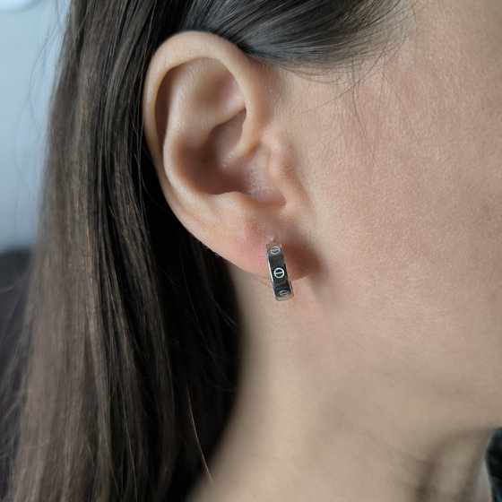 Серебряные серьги с фианитами 0.44ct