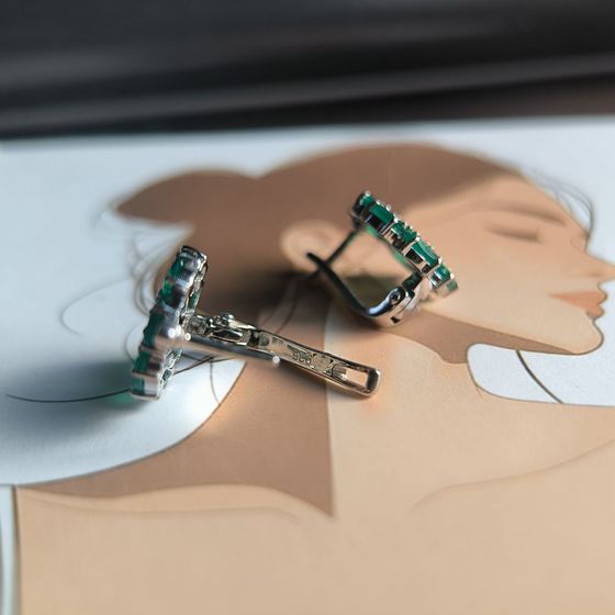 Серебряные серьги с агатом 3.875ct