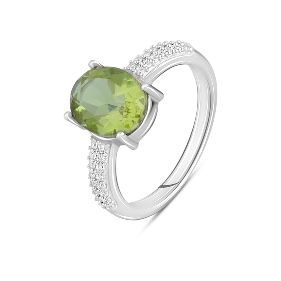 Серебряное кольцо с султанитом 2.95ct