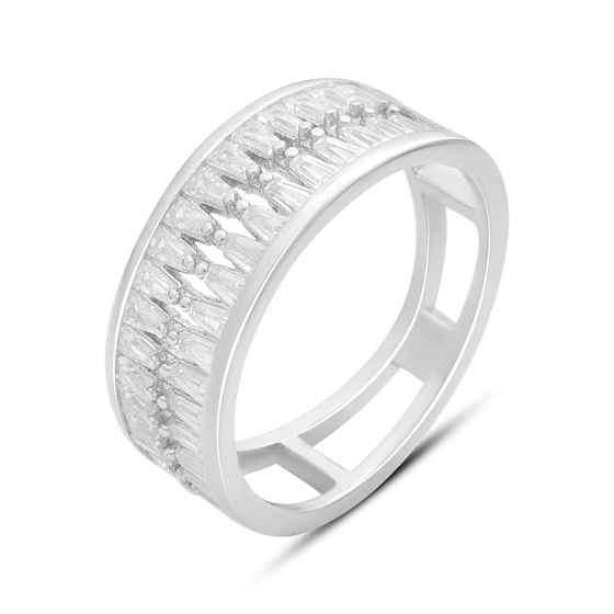 Серебряное кольцо с фианитами