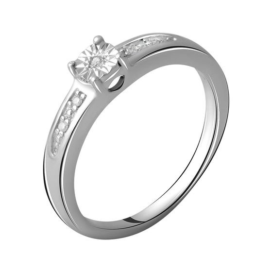 Серебряное кольцо с бриллиантом 0.05ct