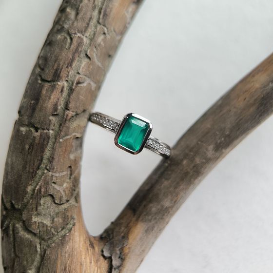 Серебряное кольцо с агатом 1.087ct