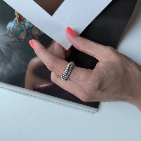 Серебряное кольцо с фианитами