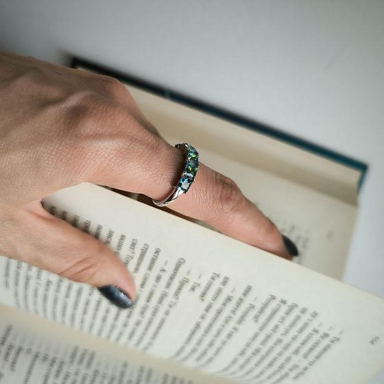 Серебряное кольцо с мистик топазом 1.517ct