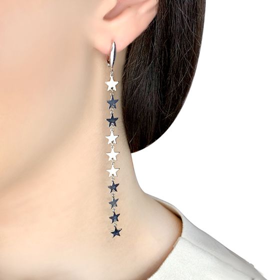 Серебряные серьги без камней