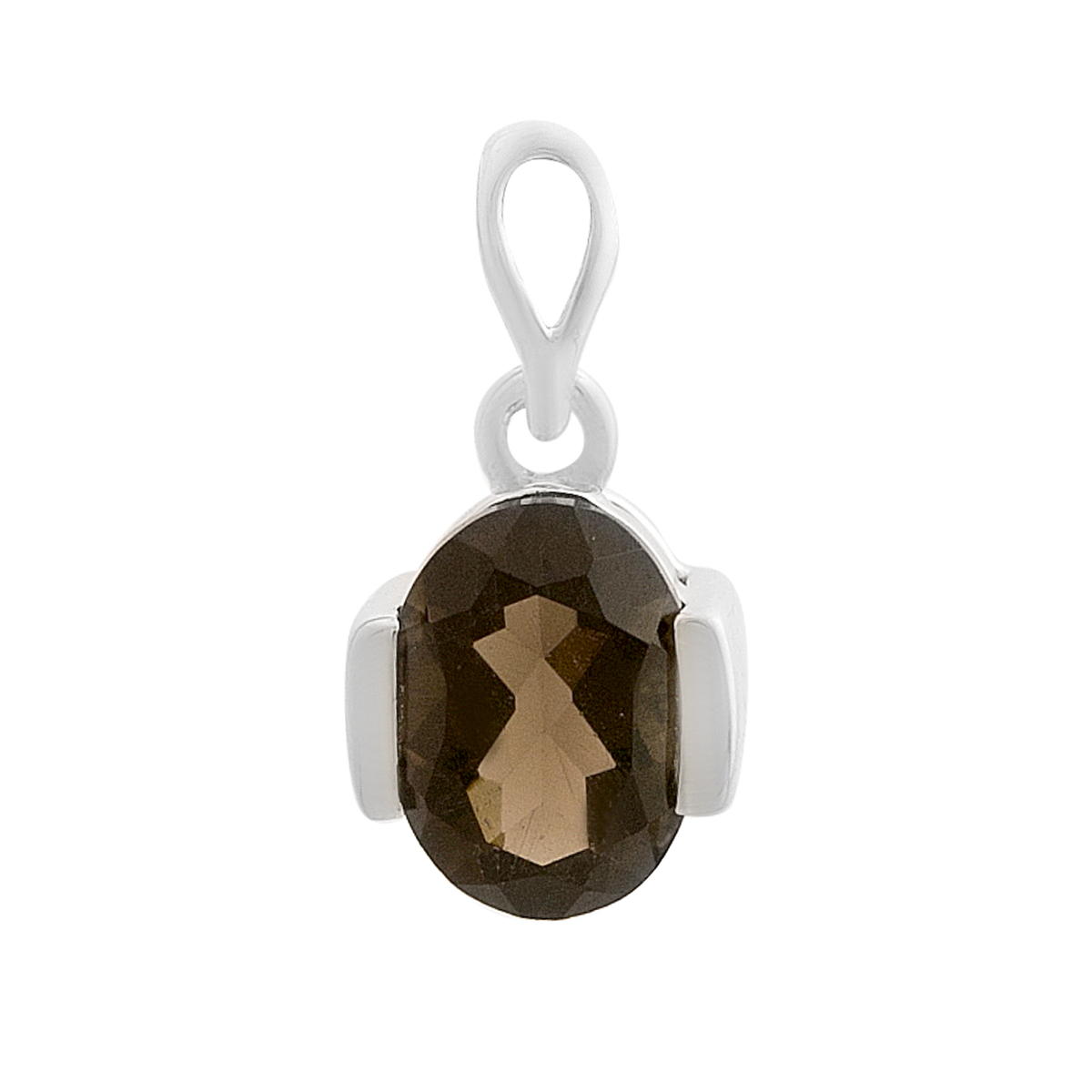 Серебряная подвеска с раухтопазом (дымчатым кварцем) 1.075ct