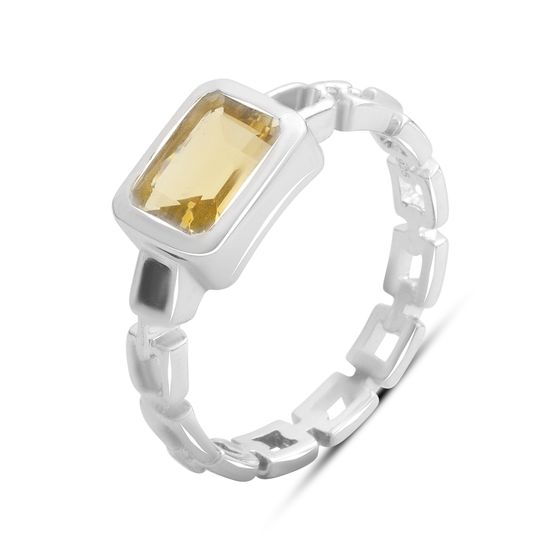 Серебряное кольцо с цитрином nano 1.418ct