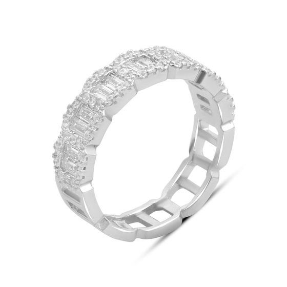 Серебряное кольцо с фианитами