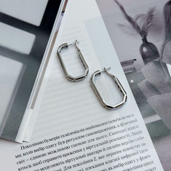 Серебряные серьги без камней