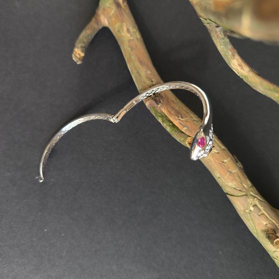 Серебряный браслет с фианитами