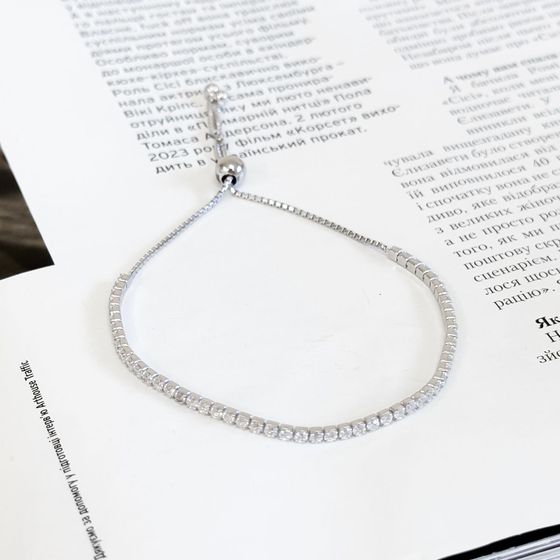 %ВидПокрытияПадеже2% серебряный браслет с фианитами