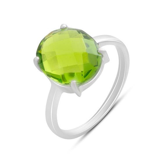 Серебряное кольцо с хризолітом 3.89ct