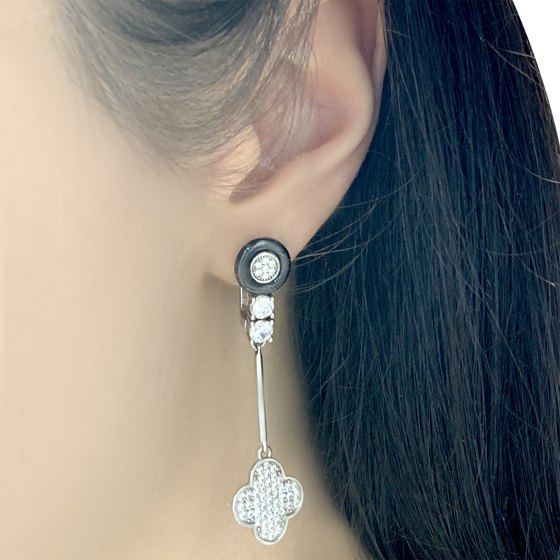 Серебряные серьги с керамикой