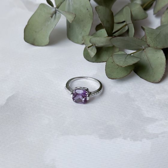 Серебряное кольцо с александритом 4.246ct