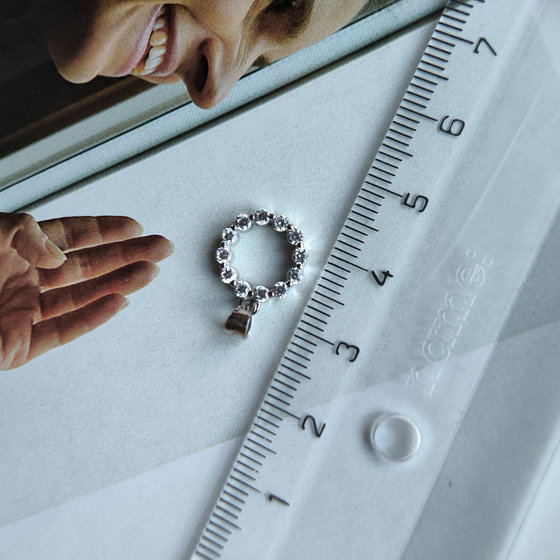 Серебряная подвеска с фианитами