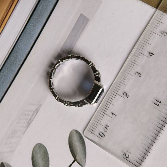 Серебряное кольцо с сапфиром nano 1.467ct