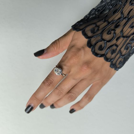 Серебряное кольцо с фианитами